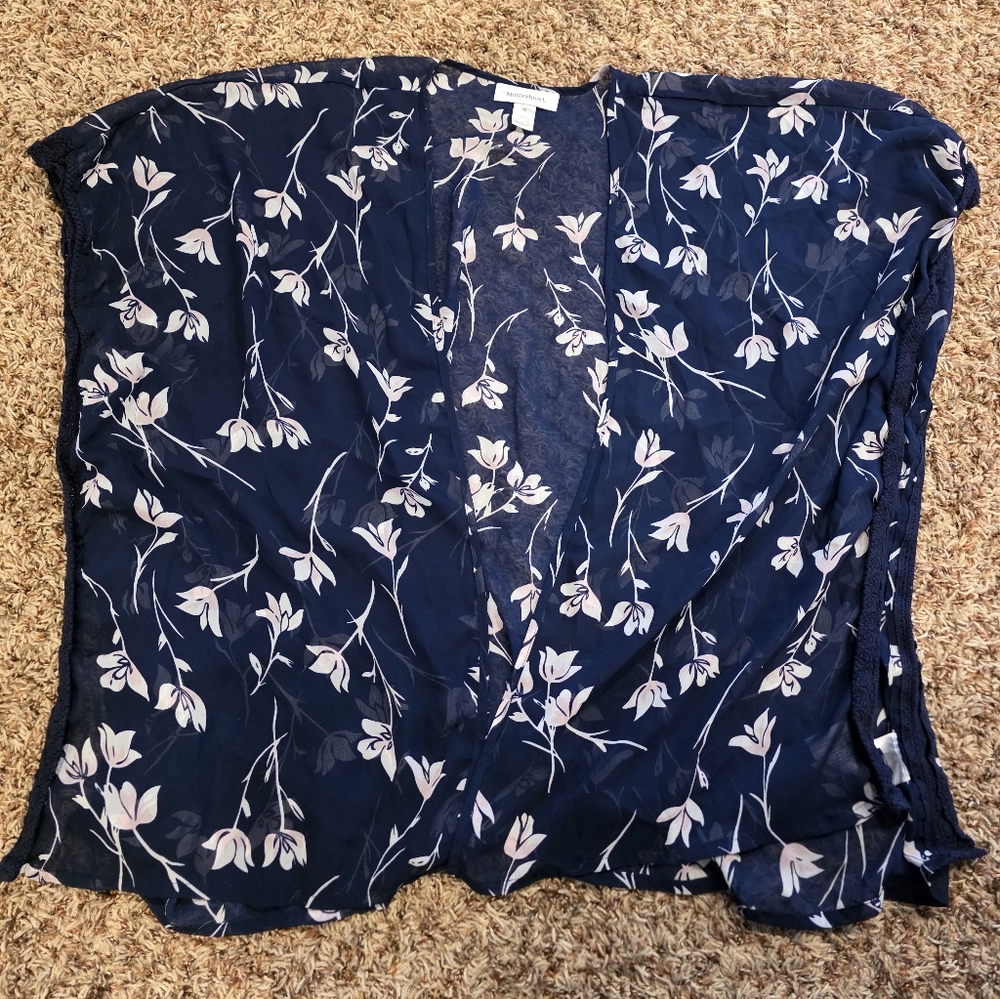 Motherhood Navy Floral Blouse